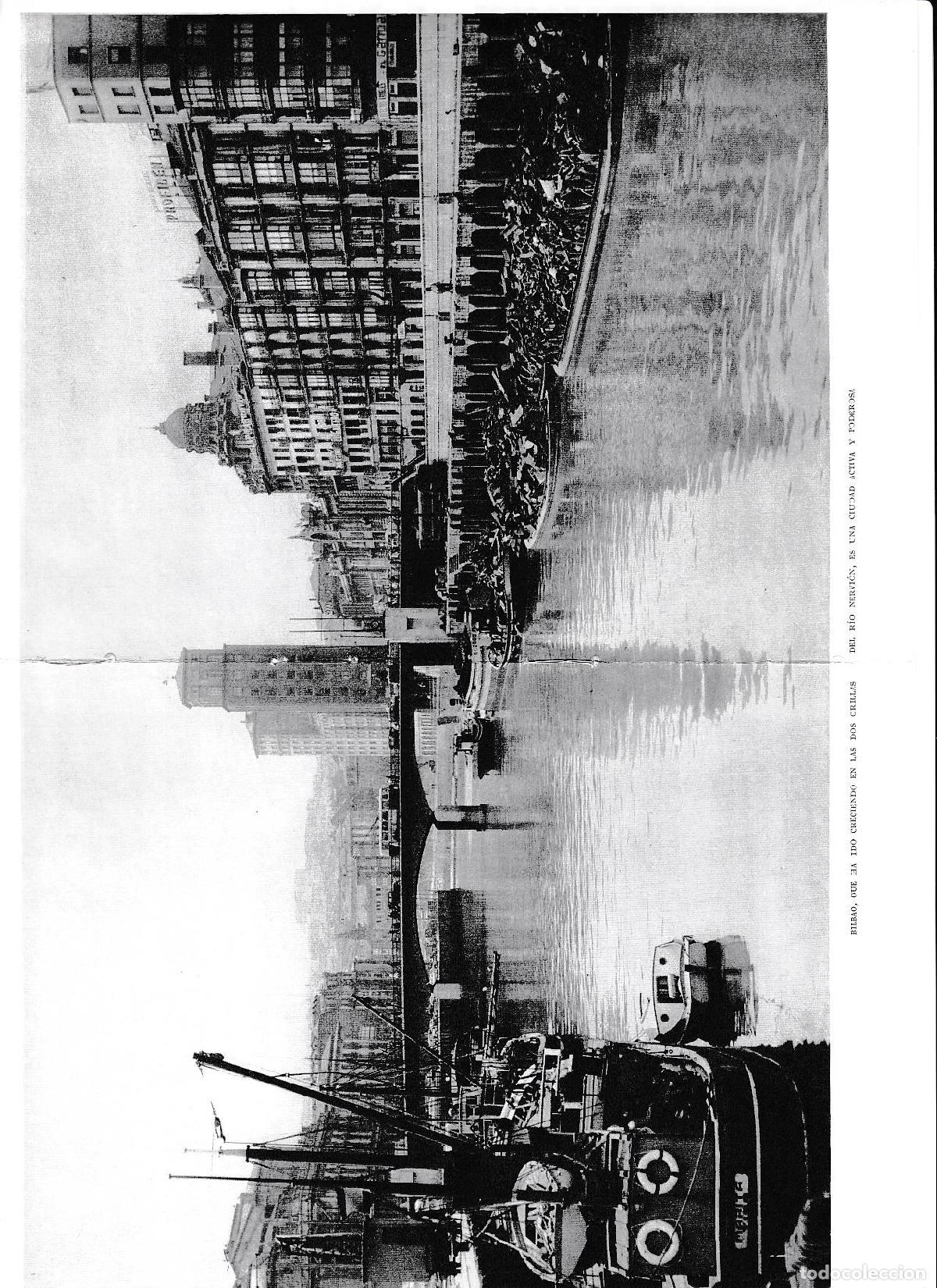 Cartes Postales: LAMINA 6181: Bilbao en las dos orillas del rio Nervion - Pio Baroja