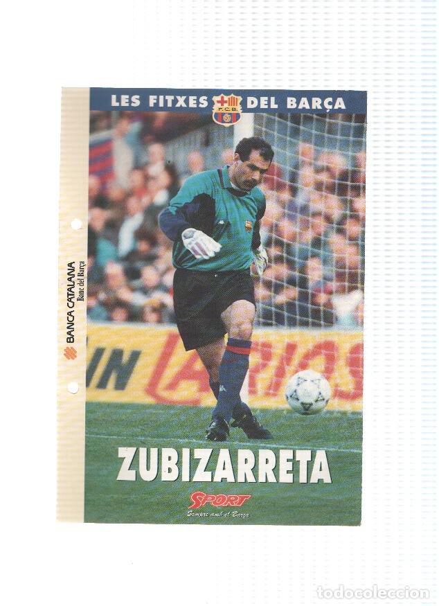 Cartoline: Les Fitxes del Bar&ccedil;a: ANDONI ZUBIZARRETA (Ficha Archivador Diario SPORT) - VARIOS