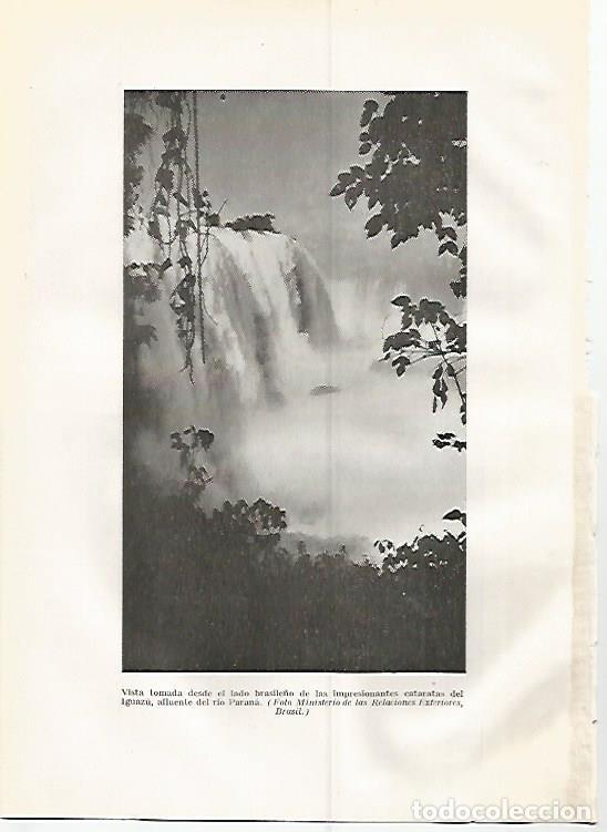 Postales: LAMINA GEOGRAFIA 0305: Cataratas de Iguazu Brasil - Ricardo Beltran y Vicente Vera