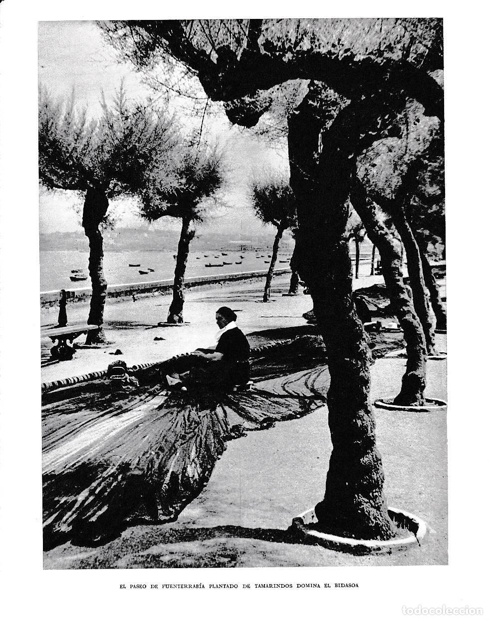 Postkarten: LAMINA 6197: El pase de Fuenterrabia con tamarindos frente al Bidasoa - Pio Baroja