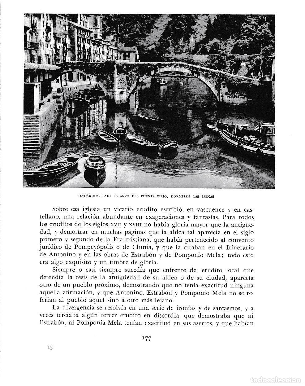 Postais: LAMINA 6161: Ondarroa arco puente viejo - Pio Baroja