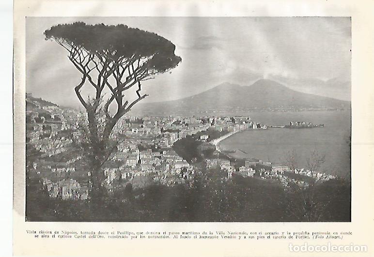 Cartoline: LAMINA GEOGRAFIA 0378:Vista aerea de Napoles Italia - Ricardo Beltran y Vicente Vera