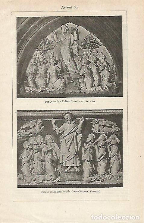 Postkarten: LAMINA ESPASA 12871: Ascension por Lucca della Robbia y Obrador de los Robbia en Florencia - Varios