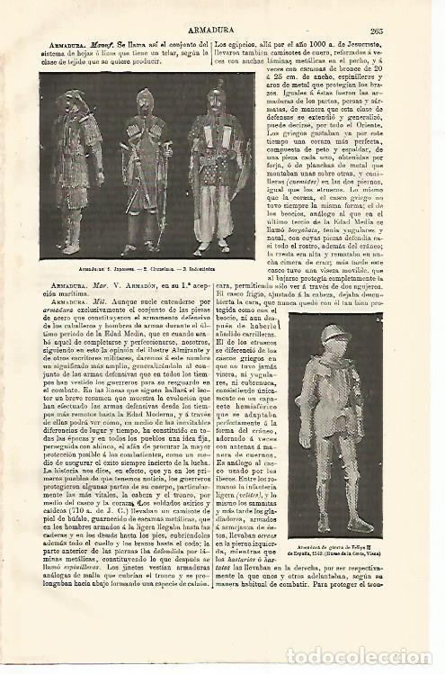 Cartoline: LAMINA ESPASA 12797: Armaduras de Japon Indonesia y de Felipe II - Varios