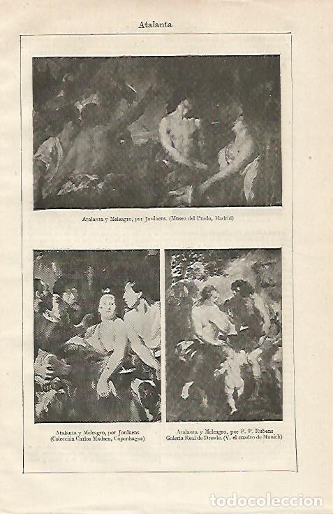 Postales: LAMINA ESPASA 12941: Atalanta por Jordaens y por Rubens - Varios