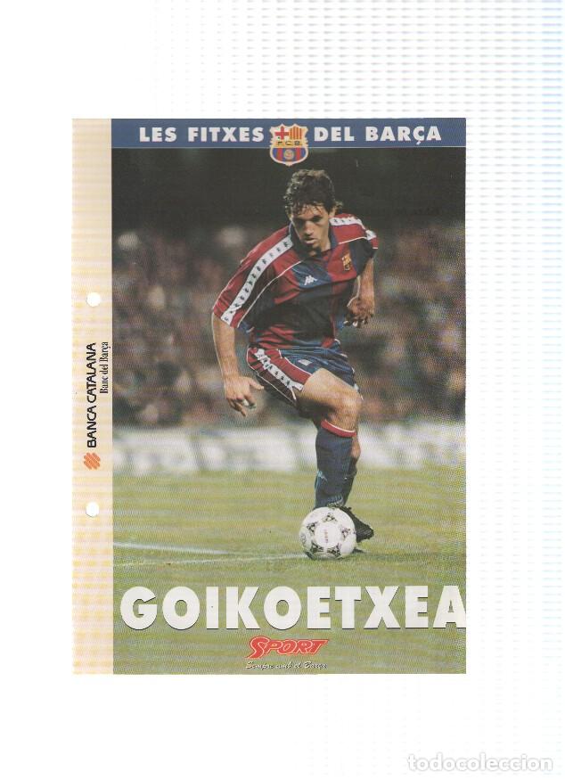 Cartoline: Les Fitxes del Bar&ccedil;a: JON ANDONI GOIKOETXEA (Ficha Archivador Diario SPORT) - VARIOS