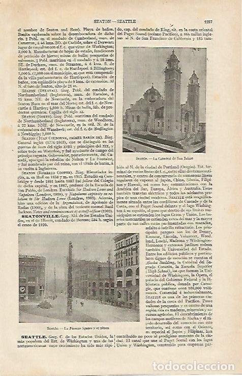 Postkarten: LAMINA ESPASA 12478: Vistas de Seattle Estados Unidos - Varios