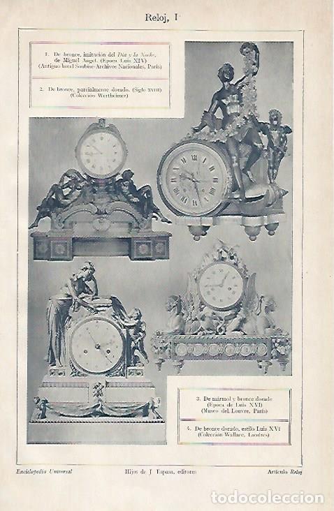 Postcards: LAMINA ESPASA 996: Relojes de poca Luis XIV - Varios Autores