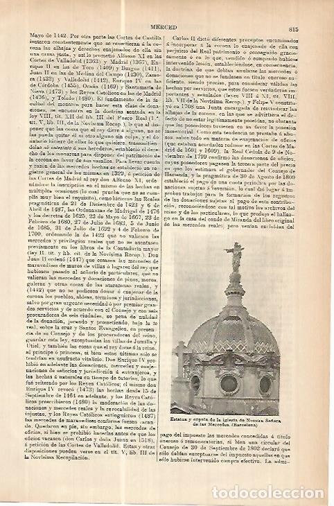 Postkarten: LAMINA ESPASA 17826: Cupula de la iglesia de la Merce en Barcelona - Varios