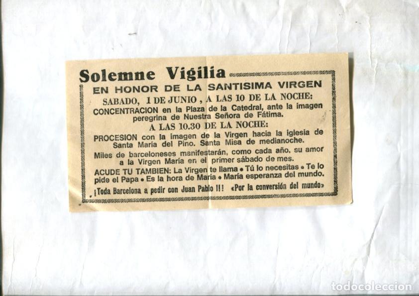 Cartoline: Solemne Vigilia en honor de la Santisima Virgen en la iglesia Sta Maria del Pino de Barcelona