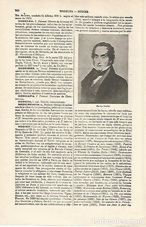 Cartoline: LAMINA ESPASA 20212: C. Nodier literato de Francia - Varios