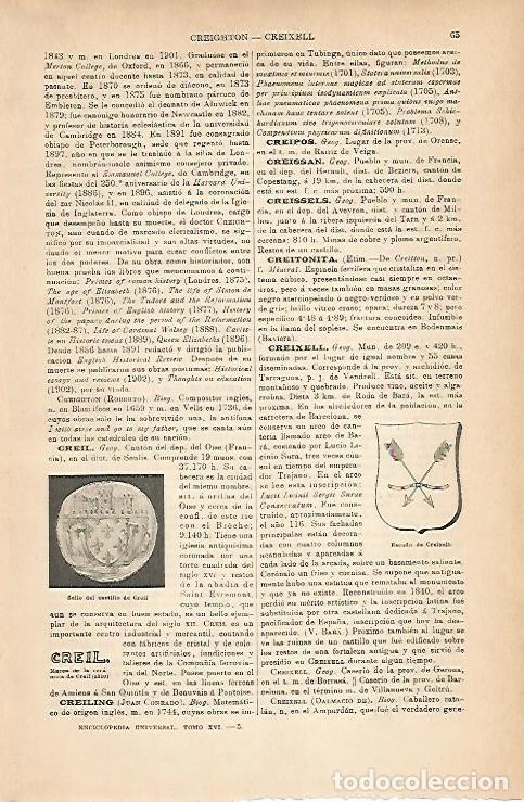 Postais: LAMINA ESPASA 14165: Escudo de Creixell Tarragona - Varios