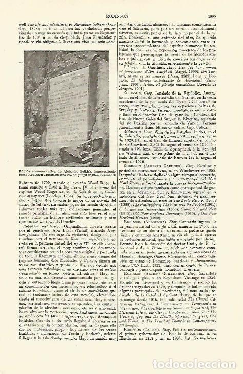 Postcards: LAMINA ESPASA 13690: Lapida conmemorativa a Robinson Crusoe - Varios