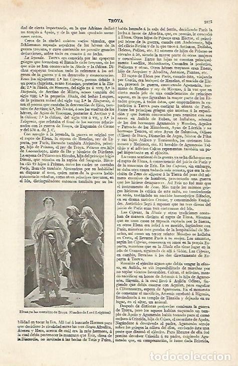 Postkarten: LAMINA ESPASA 20525: Elena en las murallas de Troya por Lord Leighton - Varios