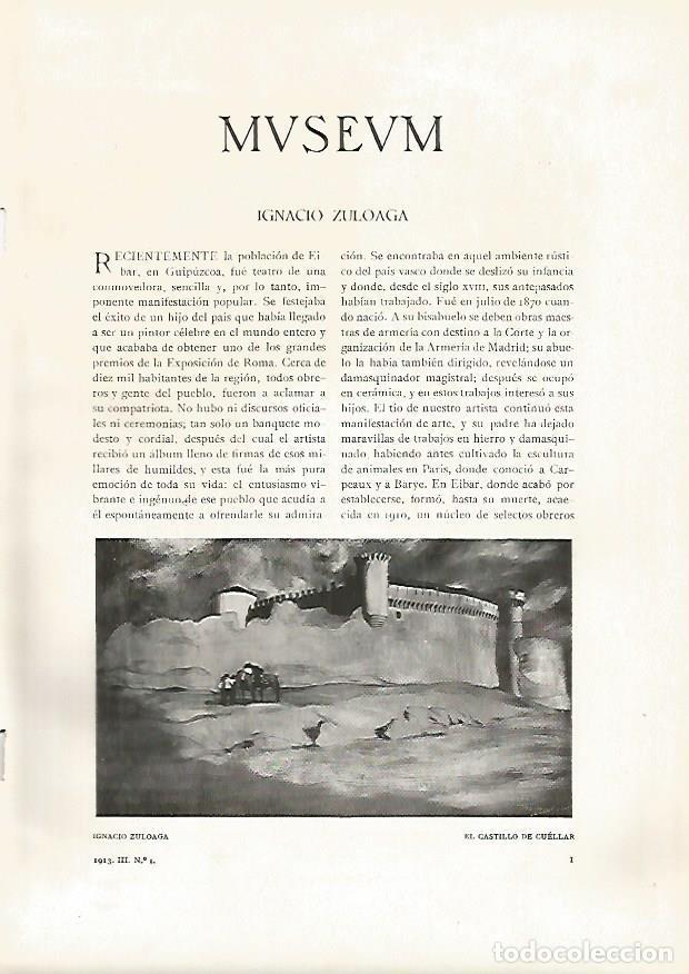 Postales: LAMINA 5019: El castillo de Cuellar por Ignacio Zuloaga - Varios