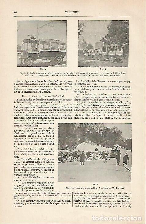 Cartes Postales: LAMINA ESPASA 20491: Trolebus Schiemann de la Exposicion de Leipzig en 1912 - Varios