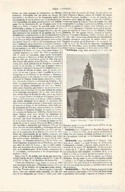 Postkarten: LAMINA ESPASA 14040: Iglesia de Sadaba Zaragoza - Varios