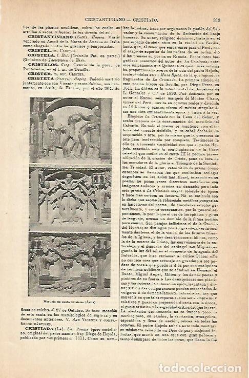 Postcards: LAMINA ESPASA 14209: Martirio de santa Cristeta en Avila - Varios