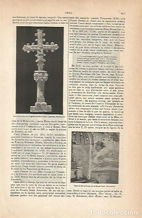 Postcards: LAMINA ESPASA 14264: Crux de piedra en Terrassa Barcelona - Varios