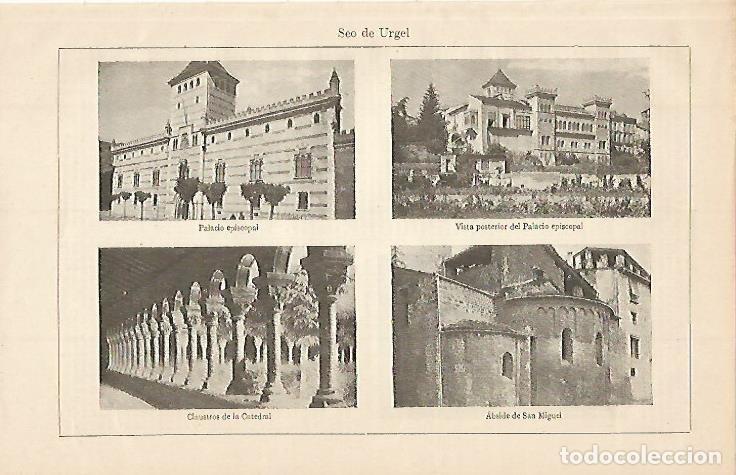 Postcards: LAMINA ESPASA 609: Vistas de la Seu de Urgell Lleida - Varios autores