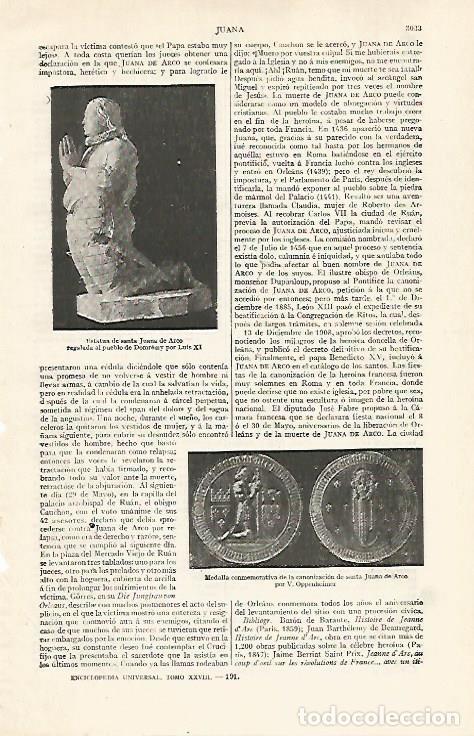 Postales: LAMINA ESPASA 21094: Estatua de Juana de Arco - Varios