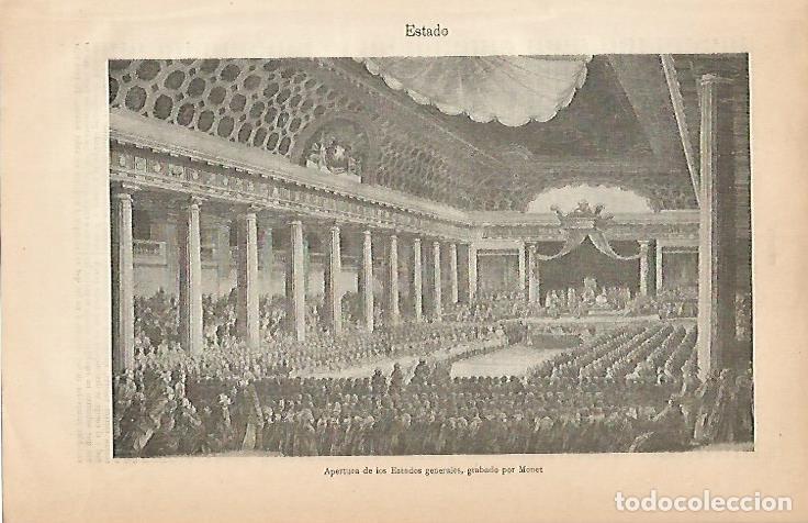 Cartes Postales: LAMINA ESPASA 7866: Apertura de los Estados Generales por Monet - Varios