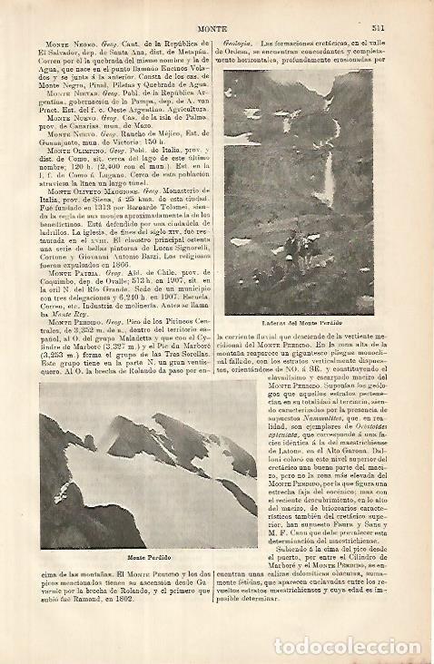 Postkarten: LAMINA ESPASA 8618: Monte Perdido Huesca - Varios