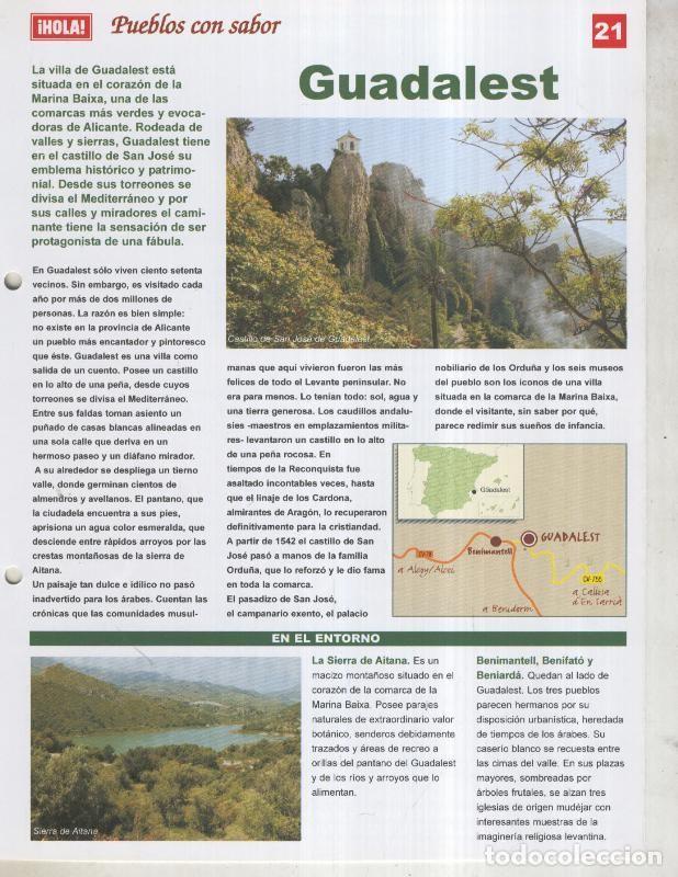 Cartes Postales: Guia HOLA de pueblos con sabor, ficha 21: Guadalest - Varios