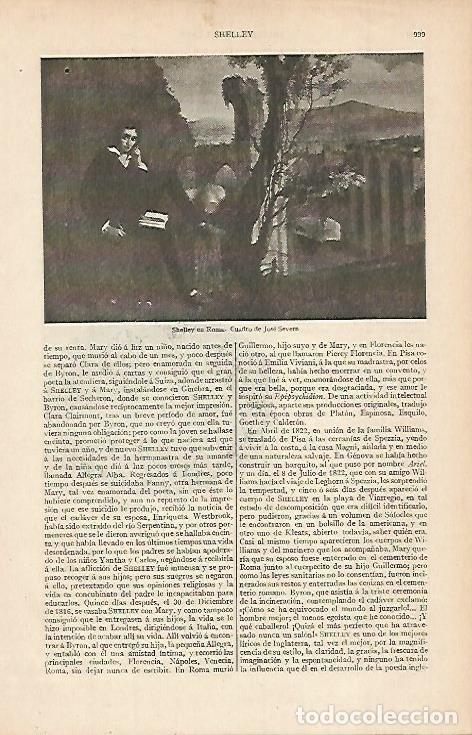 Postales: LAMINA ESPASA 772: Shelley en Roma por Servern - Varios autores