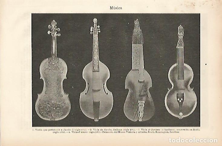Postales: LAMINA ESPASA 10438: Violines en el Museo Victoria y Albert de Londres - Varios