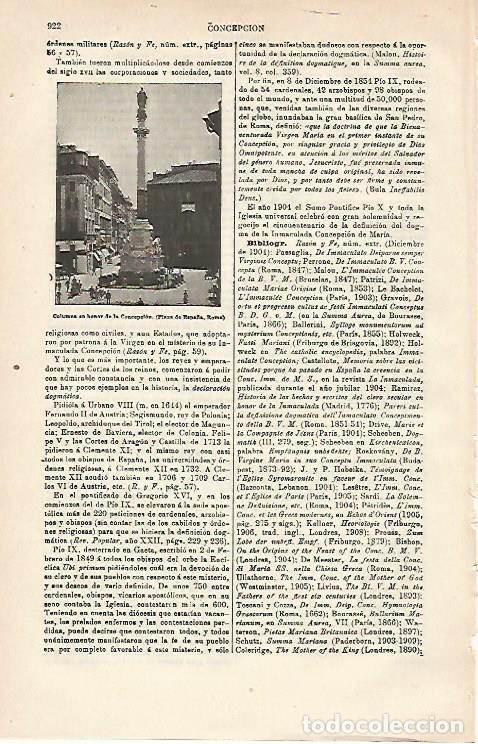 Postais: LAMINA ESPASA 14513: Columna de la Concepcion en Roma - Varios