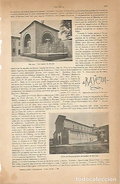 Postkarten: LAMINA ESPASA 5081: La tumba de Dante en Ravena Italia - Varios Autores