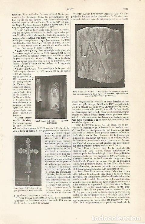 Postales: LAMINA ESPASA 14077: Miliario de Sant Cugat del Valles Barcelona - Varios
