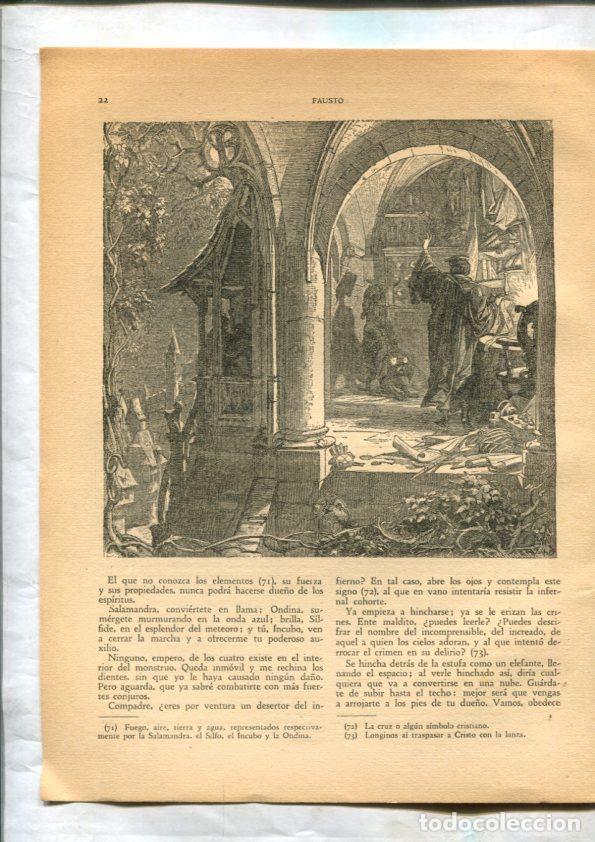 Postales: Fausto de Goethe: Lamina numerada 04 -