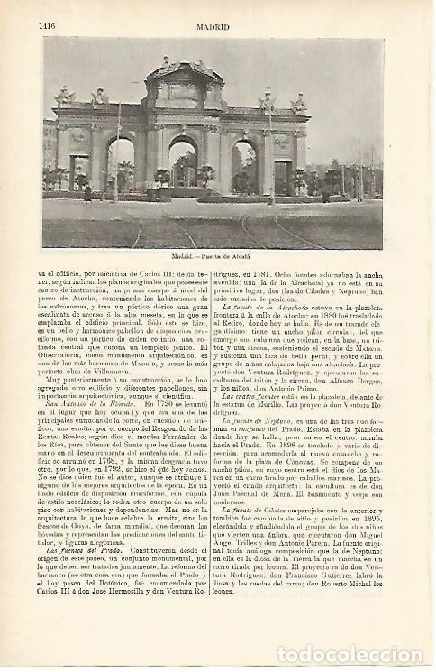 Postkarten: LAMINA ESPASA 1715: Puerta de Alcala Madrid - Varios Autores