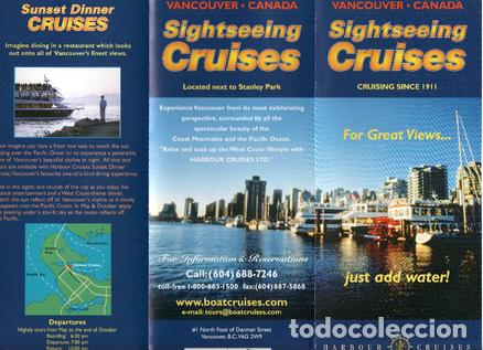 Postais: Triptico Publicitario: HARBOUR CRUISES - Sightseeing Cruises / VANCOUVER (Canada) - Harbour Cruises
