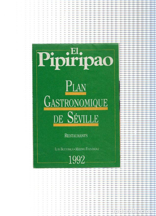 Postkarten: Mapa/Plano: SEVILLA - EL PIRIAPO, Plan Gastronomique de Seville, Restaurants (1992) - EL PIRIAPO