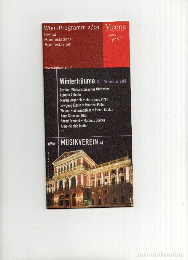 Postcards: Revista Turistica: VIENA - Programacion de Eventos y Conciertos del 13-02 al 25-02 de 2001 - Viena
