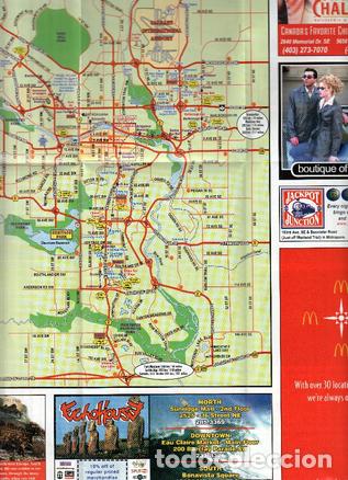 Postales: Mapa/Plano Turistico: CALGARY, Area Maps Inside (Alberta, Canada) - Calgary - Foto 2