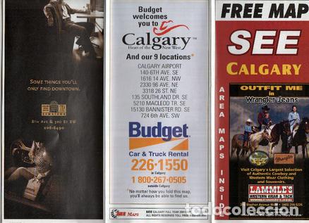 Postales: Mapa/Plano Turistico: CALGARY, Area Maps Inside (Alberta, Canada) - Calgary - Foto 1