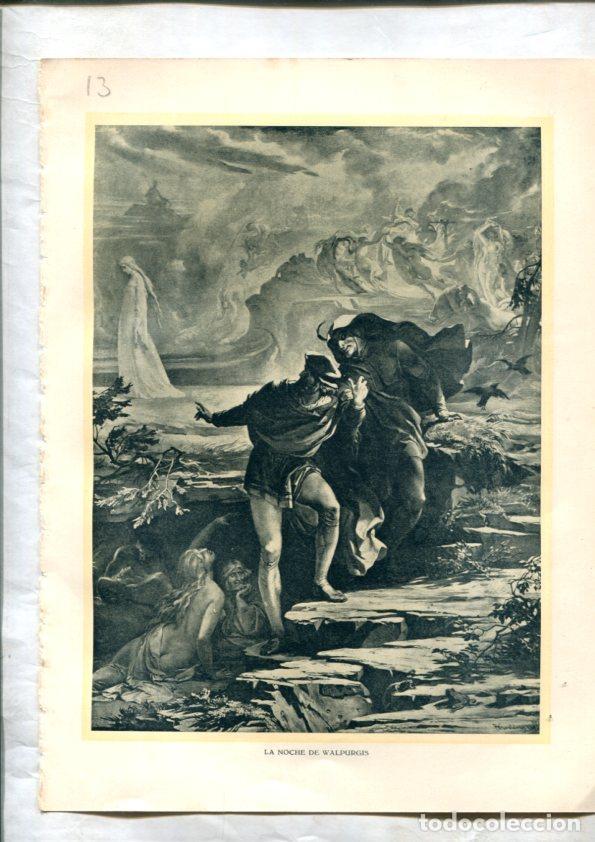 Postales: Fausto de Goethe: Lamina numerada 13 (cada cara lleva una lamina) -