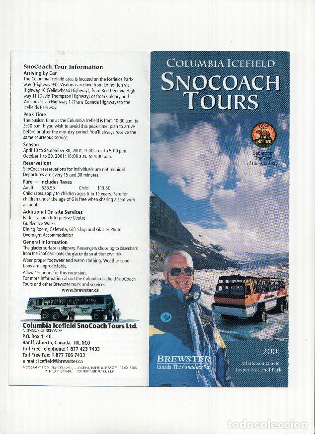 Postkarten: Triptico Publicitario: SNOCOACH TOURS - Columbia Icefield (Alberta, Canada) - Snocoach Tours