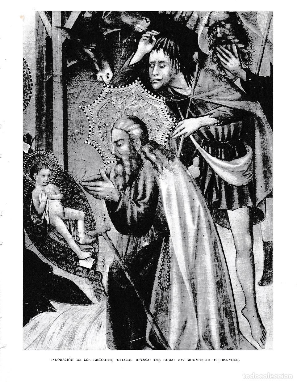 Cartes Postales: LAMINA 6360: Adoracion de los Pastores Monaserio Banyoles s XV - Jose Pla