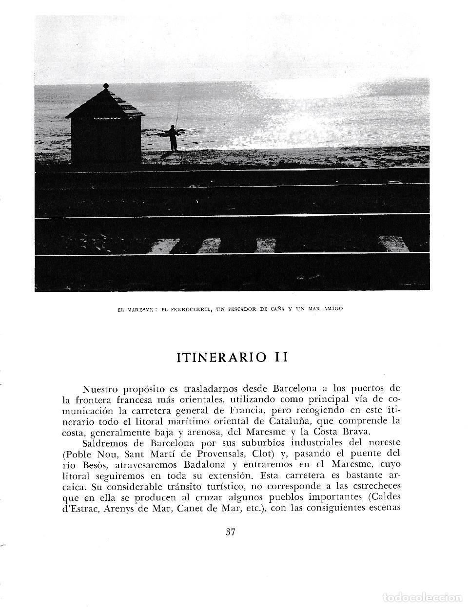Postkarten: LAMINA 6331: El Maresme el ferrocarril un pescador de ca&ntilde;a un mar amigo - Jose Pla