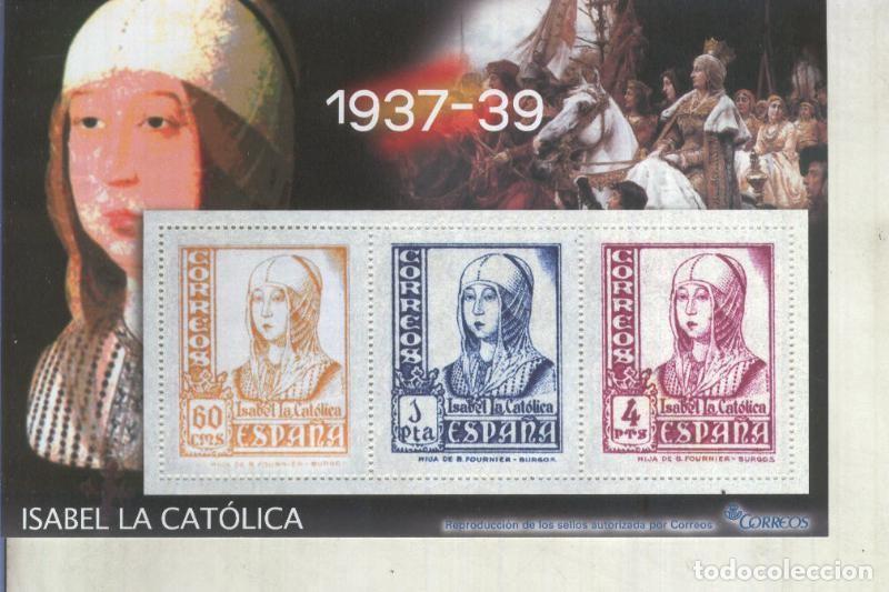 Postcards: La Guerra Civil Espa&ntilde;ola en sellos de correos: Juego 3 sellos 1937-39: Isabel la Catolica - varios