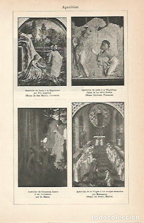 Postcards: LAMINA ESPASA 7055: La Aparicion por Fran Angelico Della Robbia H. Martin y Berruguete - Varios