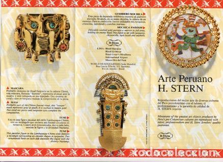 Postales: Triptico Publicitario: ARTE PERUANO - JOYEROS H.STERN - H.STERN