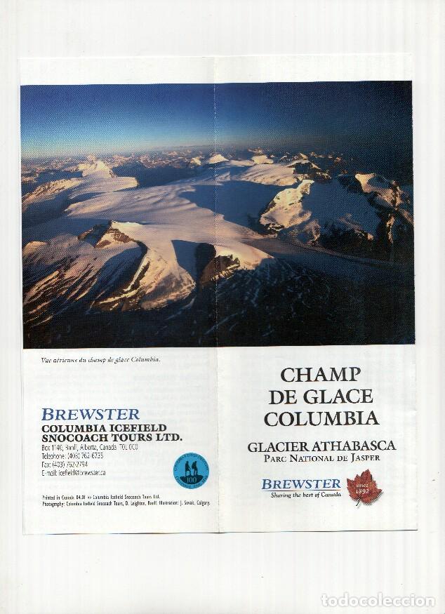 Postkarten: Triptico Publicitario: GLACIER ATHABASCA, Parque Nacional de Jasper en la Columbia Britanica - Brews