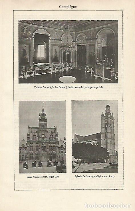 Postkarten: LAMINA ESPASA 14525: Vistas de Compiegne Francia - Varios