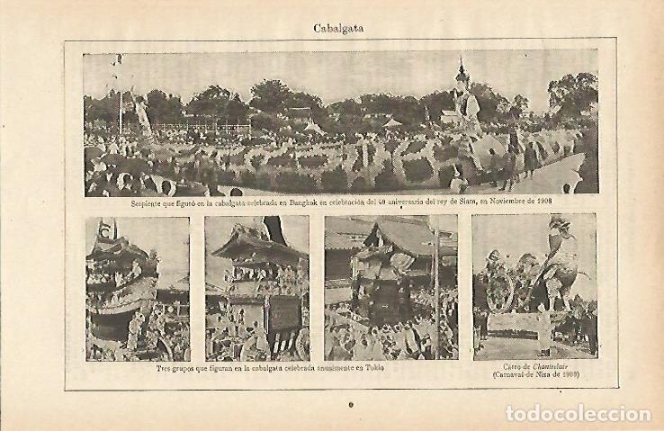 Cartoline: LAMINA ESPASA 14565: Cabalgata en Bagkok Tokyo y Niza - Varios